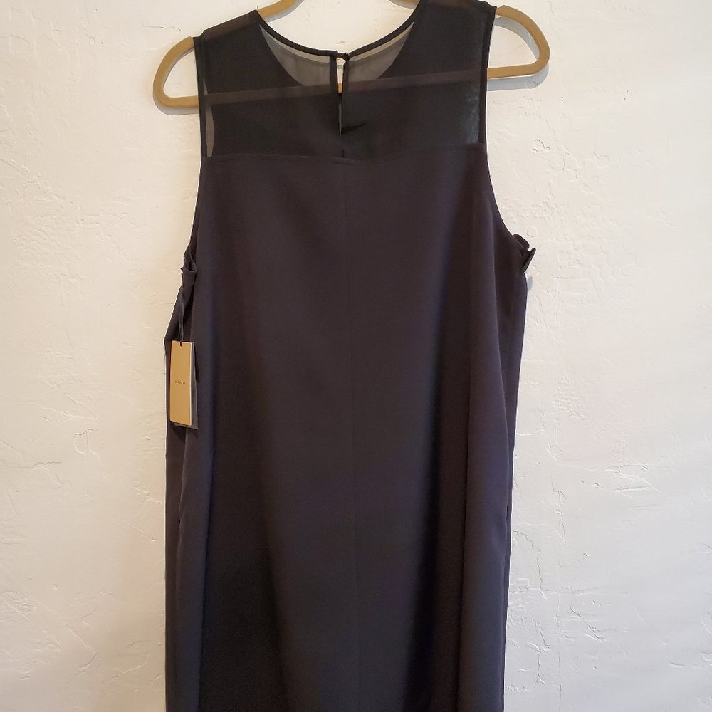 Halogen Black Single Ruffle-front Sleeveless Dress - Picture 2 of 6